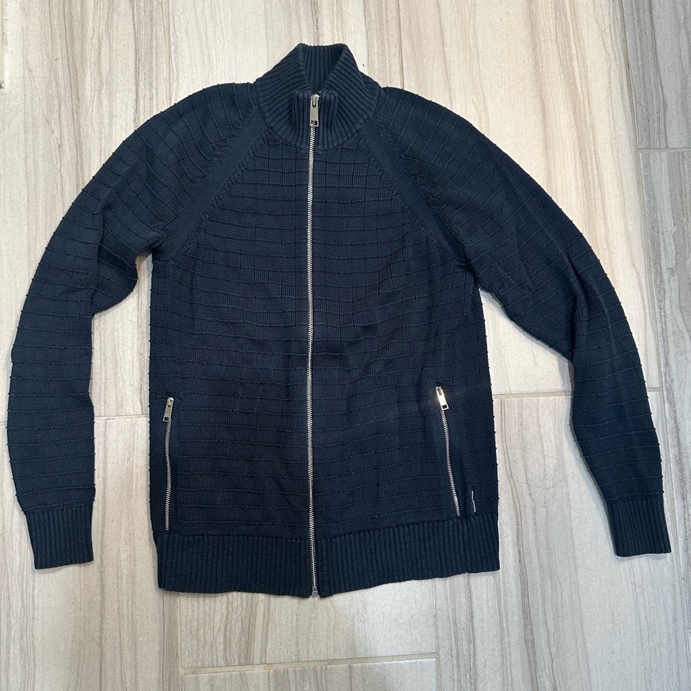 Men's Armani Exchange zip up sweater.